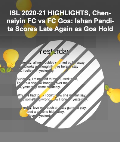 Yesterday isl live score